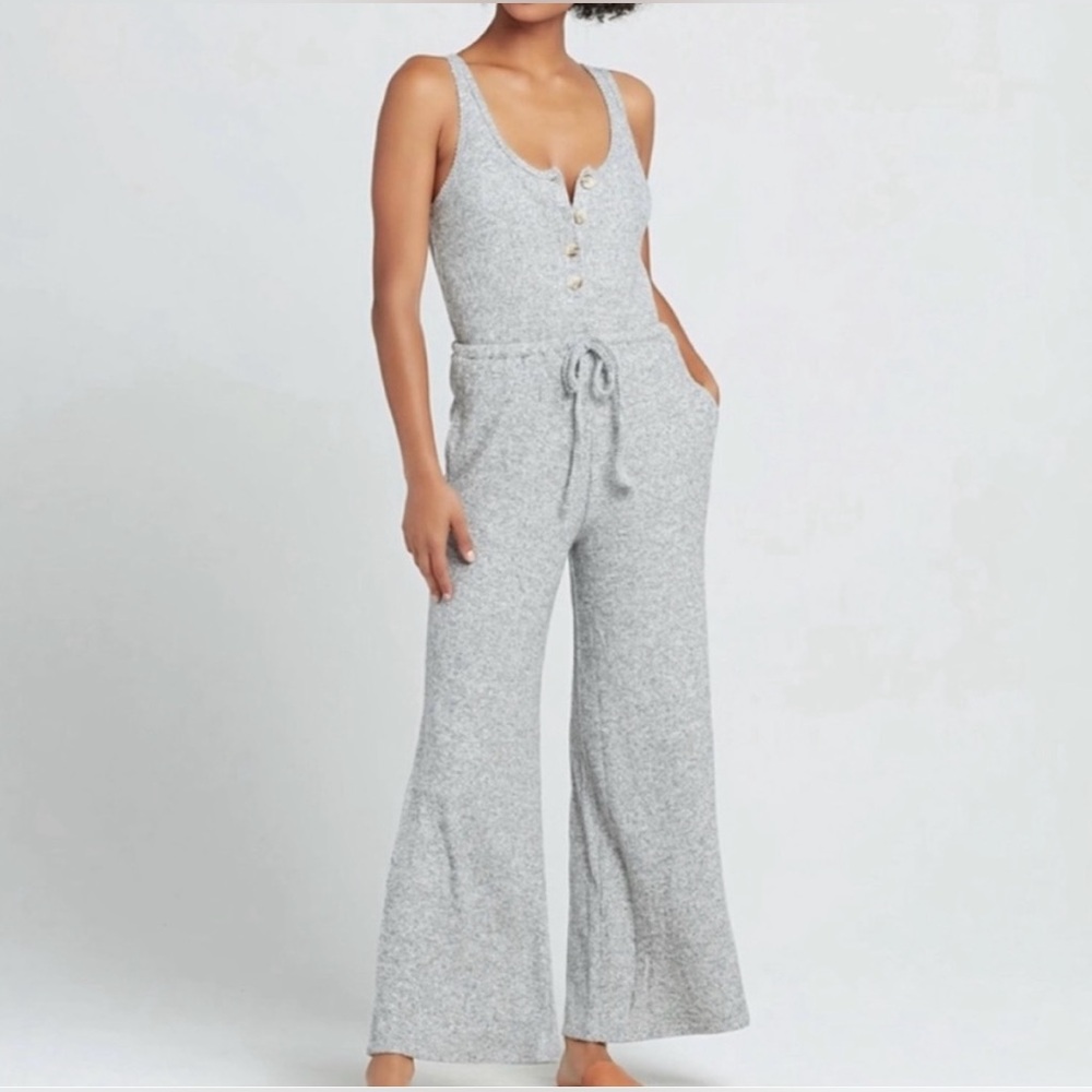 L*Space XS Head in Cloud Gray comfy Jumpsuit with Relaxed Fit - Picture 2 of 10